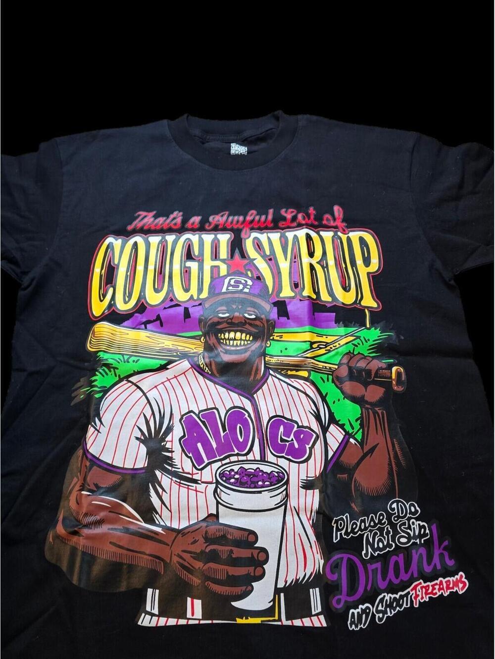 That's a Awful Lot of Cough Syrup T-Shirt Black Men's Medium